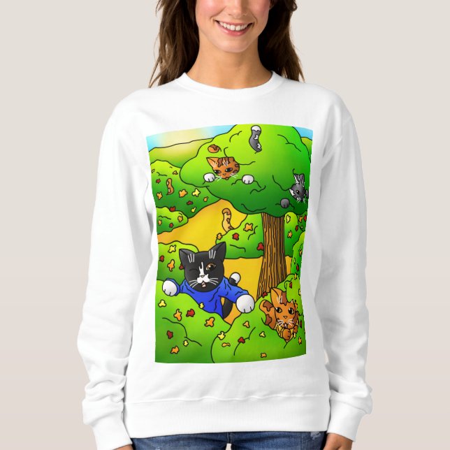 Katzen ausblenden sweatshirt (Vorderseite)