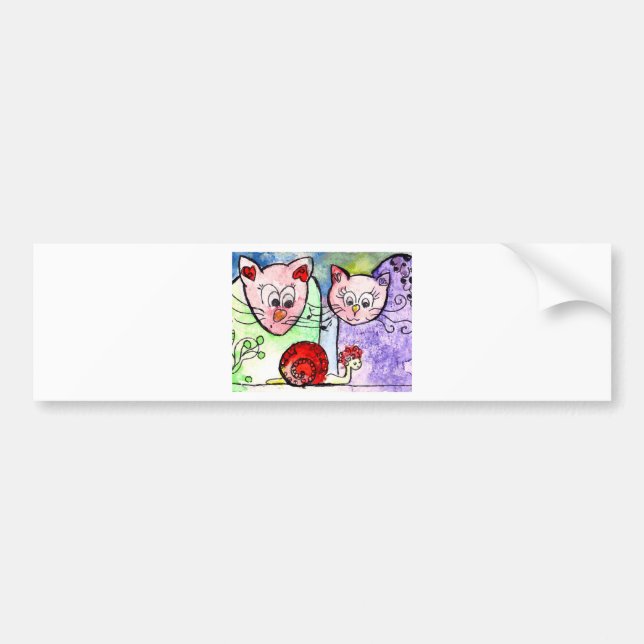Katzen Autoaufkleber (Vorne)