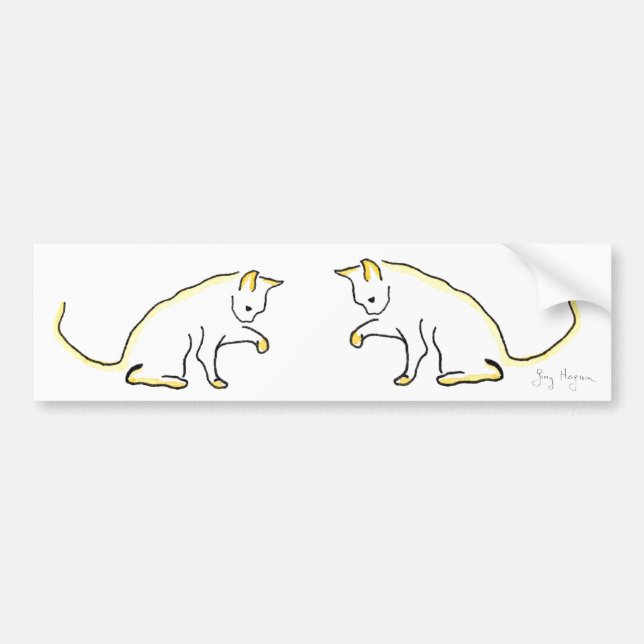Katzen-Autoaufkleber Autoaufkleber (Vorne)