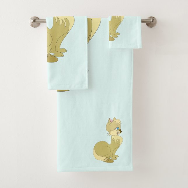 Katzen Badehandtuch-Set Badhandtuch Set (Insitu)