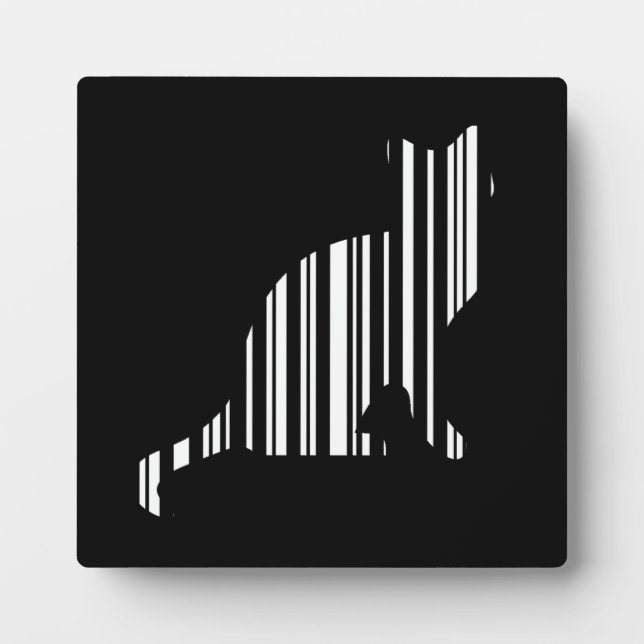 KATZEN BAR CODE Kitty Barcode Haustier Muster Desi Fotoplatte (Vorderseite)