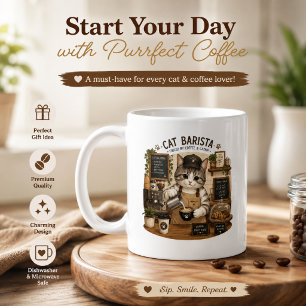 Katzen-Barista-Kaffee-Liebhaber-Süße-Cafe-Katze-Ta Kaffeetasse