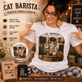 Katzen-Barista-Kaffee-Liebhaber-Süße-Katzen-T-Shir Tri-Blend Shirt