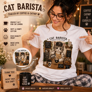 Katzen-Barista-Kaffee-Liebhaber-Süße-Katzen-T-Shir Tri-Blend Shirt