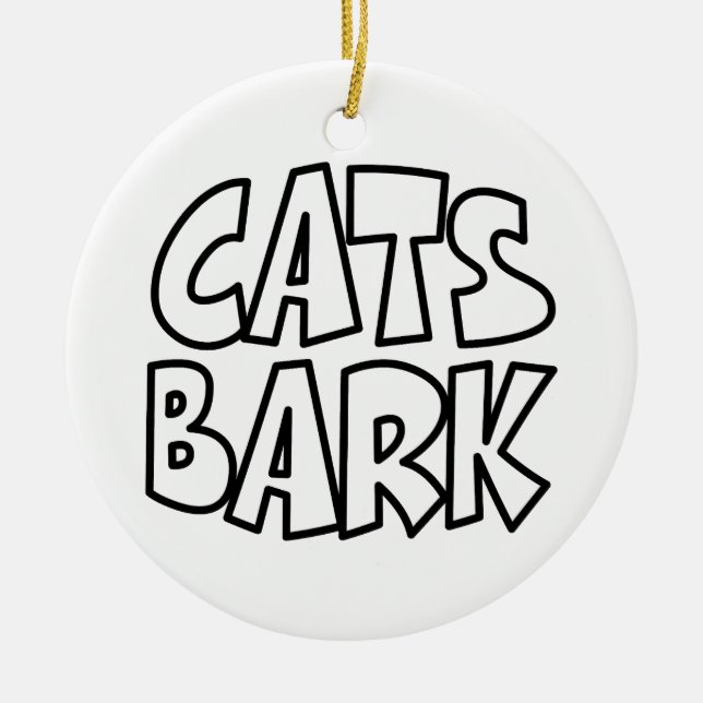 Katzen Bark Keramik Ornament (Vorne)