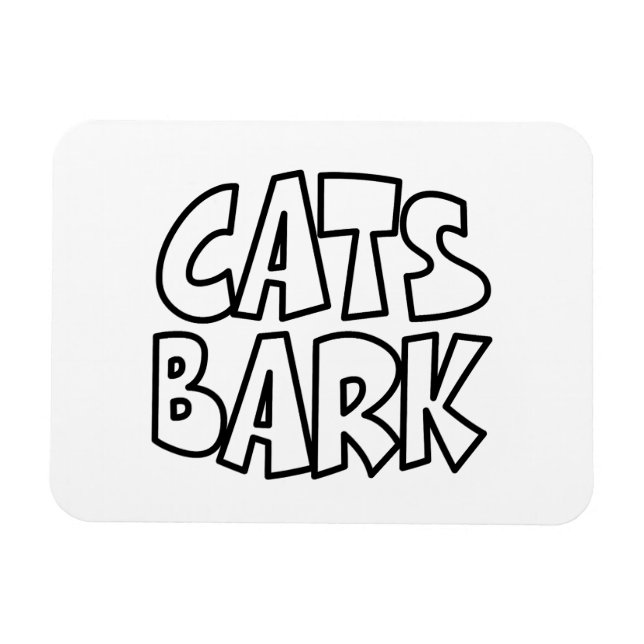 Katzen Bark Magnet (Horizontal)