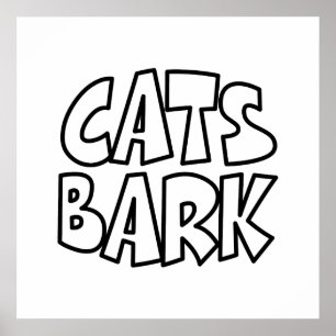 Katzen Bark Poster