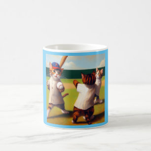Katzen Baseball Kaffeetasse