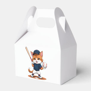 Katzen-Baseballspieler Geschenkschachtel