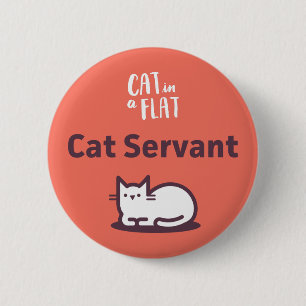 Katzen-Bediensteter Button