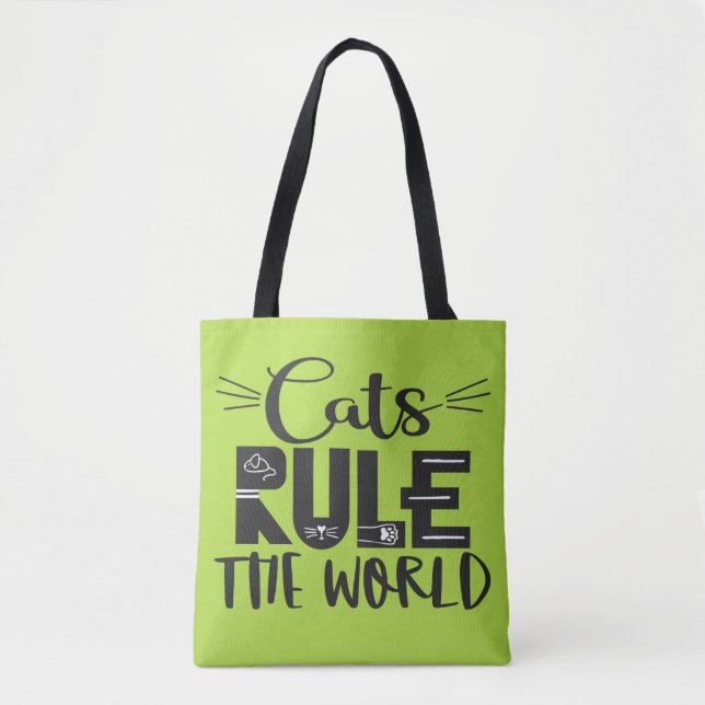 Katzen beherrschen die trendigen Plakatflüster der Tasche (Vorderseite)