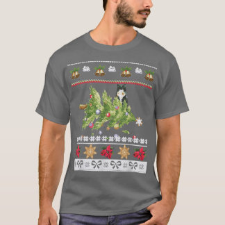 Katzen Besitzer glückliche Weihnachtsferien Winter T-Shirt