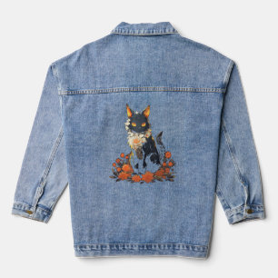 Katzen Blume - Haustiere Art Katze Jeansjacke