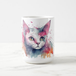 Katzen-Blumen-Tasse  Kaffeetasse