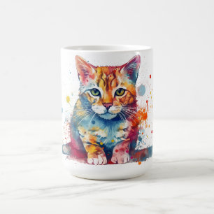 Katzen-Blumen-Tasse Kaffeetasse