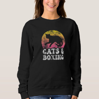 Katzen & Boxen Vintage Retro Hobby Sweatshirt