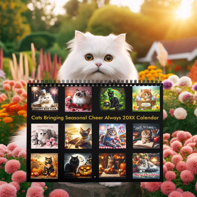 Katzen bringen saisonalen Cheer immer 20XX Kalender (Von Creator hochgeladen)