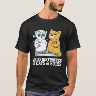 Katzen Bücher Katze Bücherwurm Katze Buch T-Shirt