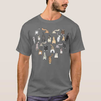 Katzen Buttaholic Lustige Katzen Hintern Verrückte T-Shirt