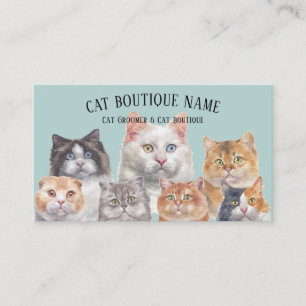 Katzen Café Adoptionslounge Visitenkarte