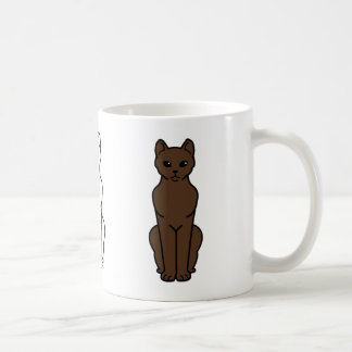 Katzen-Cartoon Havanas Brown Kaffeetasse