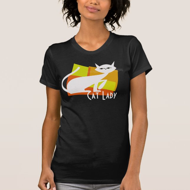 Katzen-Dame Cat T-shirt (Vorderseite)