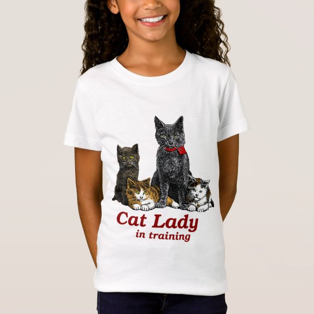 Katzen-Dame im Training T-Shirt (Vorderseite)