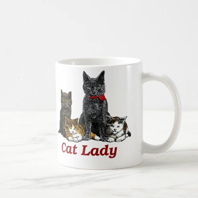 Katzen-Dame Kaffeetasse (Rechts)