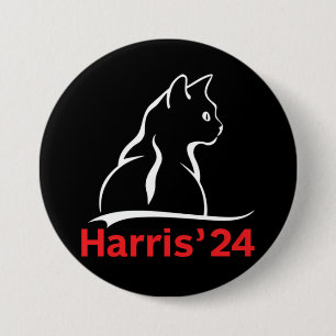 Katzen-Damen für Kamala Katze 2024 Präsidentin Kam Button