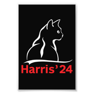 Katzen-Damen für Kamala Katze 2024 Präsidentin Kam Fotodruck