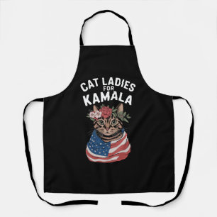 Katzen-Damen für Kamala Katzen-Lady Harris Wahl Schürze
