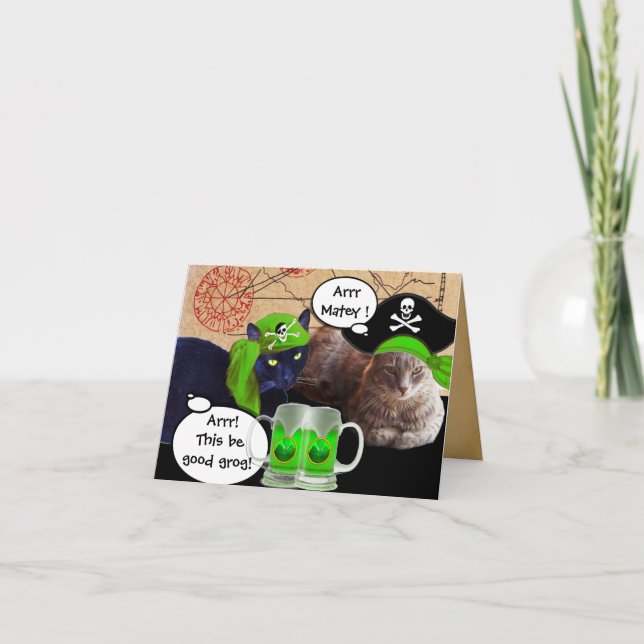 KATZEN DER IRISCHEN PIRATE / ANTIKABELKARTEN KARTE (Vorderseite)