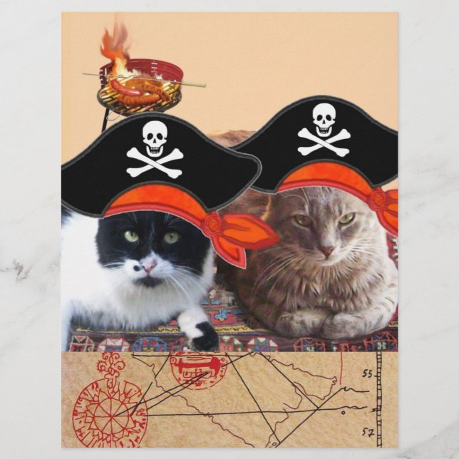 KATZEN DER PIRATE UND KARTEN DER ANTIKEN PIRATEN (Vorderseite)