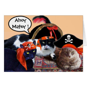KATZEN DER PIRATE UND KARTEN DER ANTIKEN PIRATEN