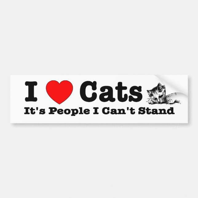 Katzen des Herzens I (Liebe), ist es Leute, die Autoaufkleber (Vorne)