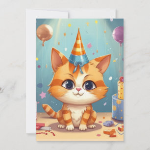 Katzen design ginger Katze süß Einladung