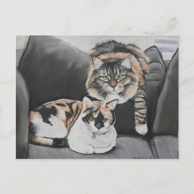 Katzen, die Art Postcard verändern Postkarte (Vorderseite)