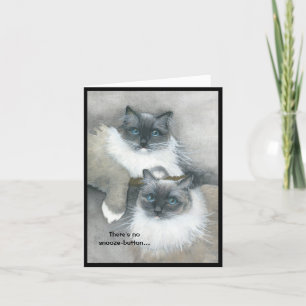 Katzen, die das Frühstück gewollt haben Karte