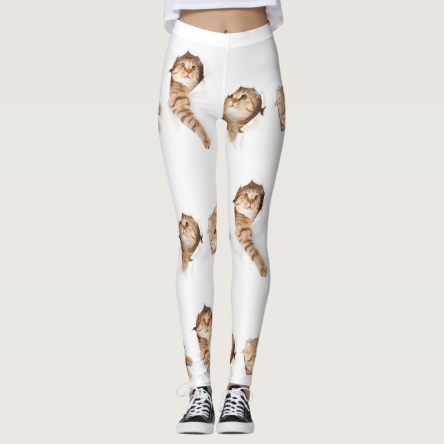 Katzen, die ein Loch in Ihren Leggings zerreißen (Vorderseite)
