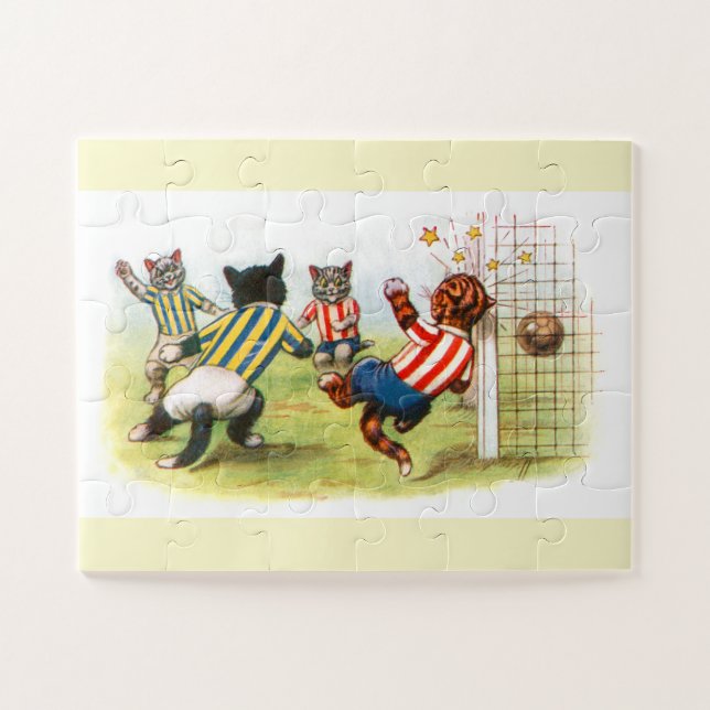 Katzen, die Fußballkunst spielen (Horizontal)