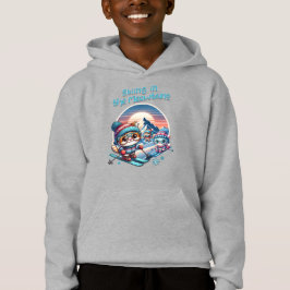 Katzen, die in den Meowtains Ski fahren Hoodie