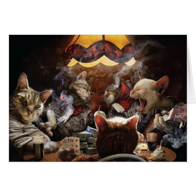 Katzen, die Poker spielen (Vorderseite (Horizontal))