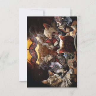 Katzen, die Poker spielen Dankeskarte