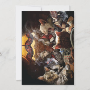Katzen, die Poker spielen Dankeskarte