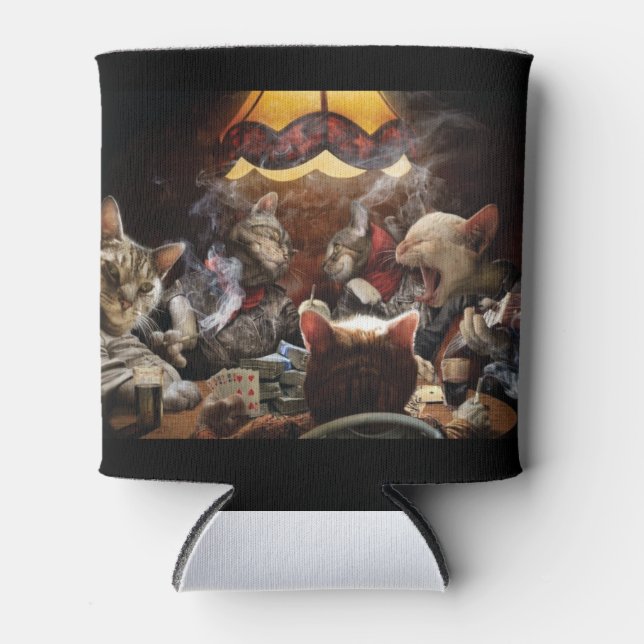 Katzen, die Poker spielen Dosenkühler (Vorderseite)