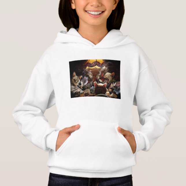 Katzen, die Poker spielen Hoodie (Vorderseite)