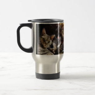 Katzen, die Poker spielen Reisebecher