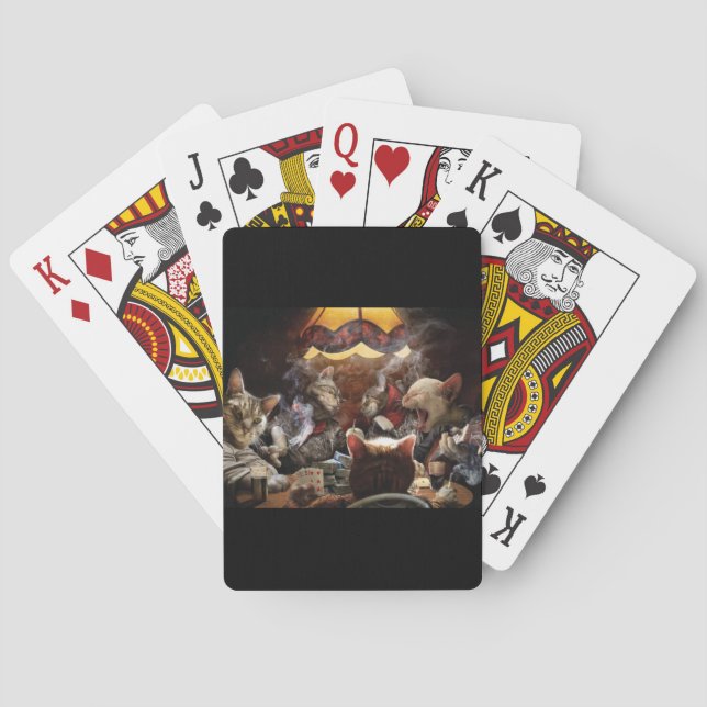 Katzen, die Poker spielen Spielkarten (Rückseite)