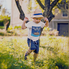Katzen, die sich in Feuerwerken erfreuen, an Bord  Baby T-shirt