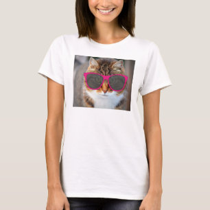 Katzen, die Sonnenbrillen T - Shirt tragen